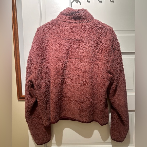 Girlfriend Collective Recycled Half Zip Fleece in Plume - Picture 4 of 8